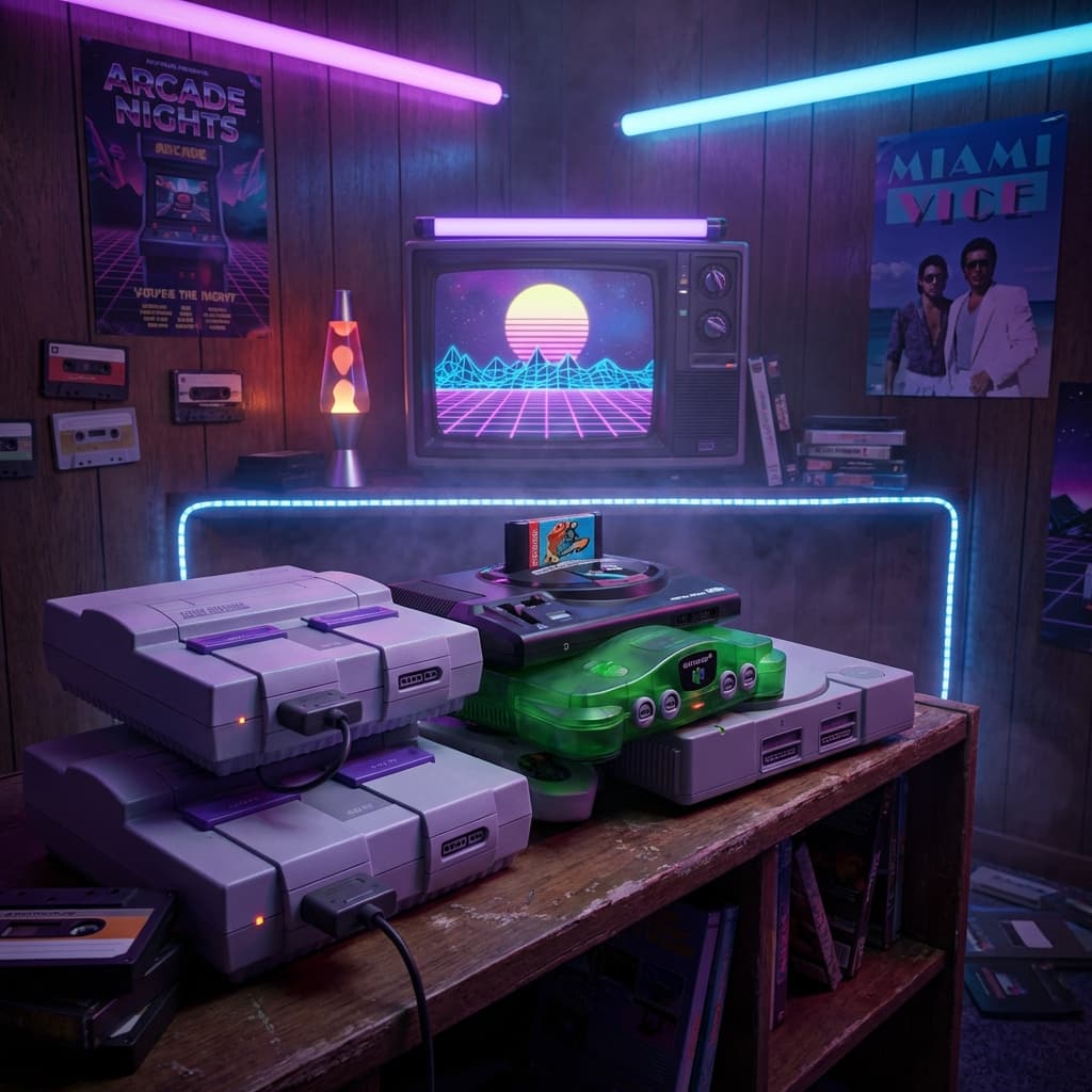 Coleção de consoles clássicos